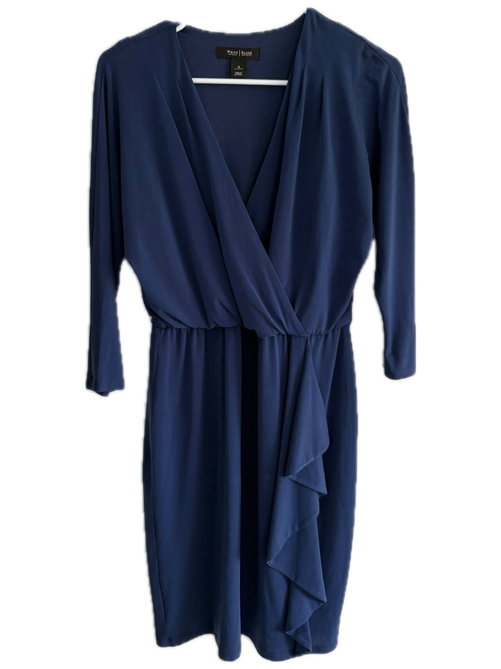 Whit House Black Markey - Navy Faux-Wrap Dress